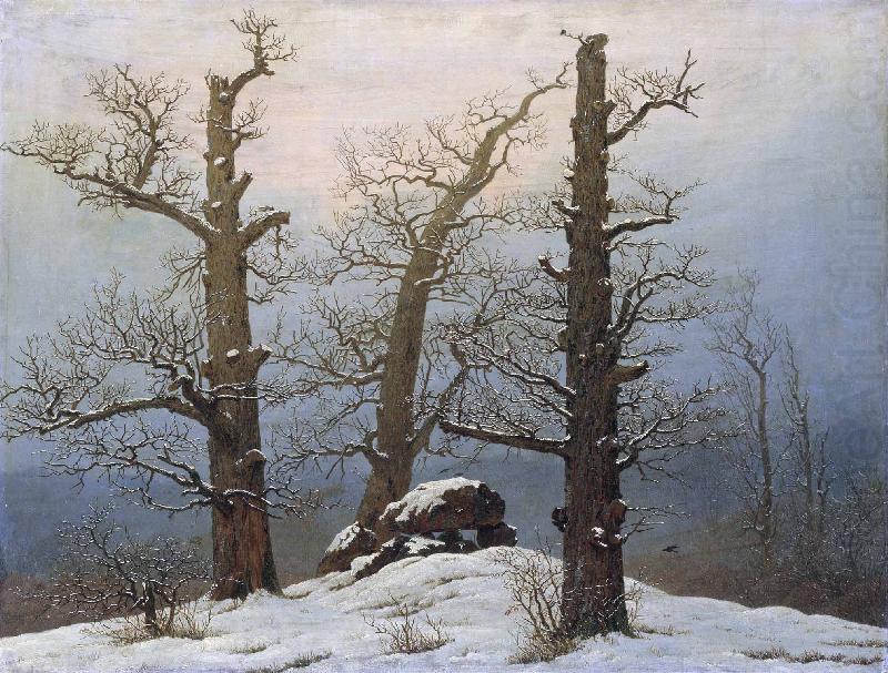 Dolmen in snow, Caspar David Friedrich